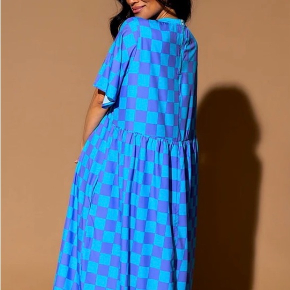 DRESSED IN LALA Never Too Much Oversized Maxi Dress Blue + Lilac Large Punk - Picture 6 of 16